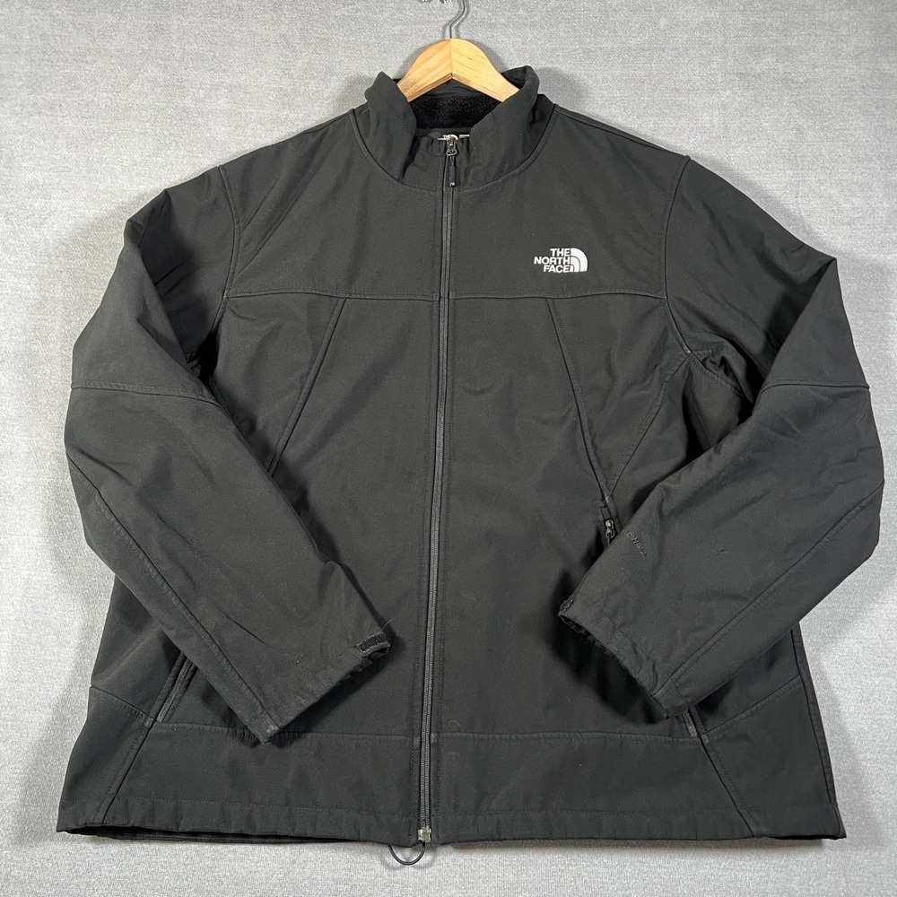The North Face Apex Bionic Softshell Windwall Jacket Mens XXL Black Polyester